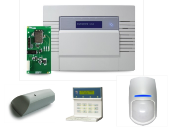Alarm keypad and detector options