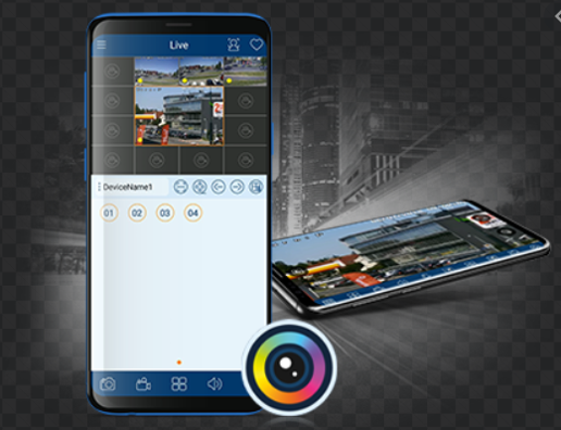 Example of a CCTV remote viewing app